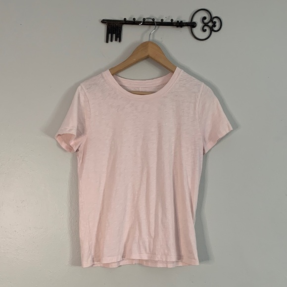 Crew Girlfriend Tee Set of 2 Medium 100% Cotton Pink Blue Basic T-Shirts - Picture 6 of 11